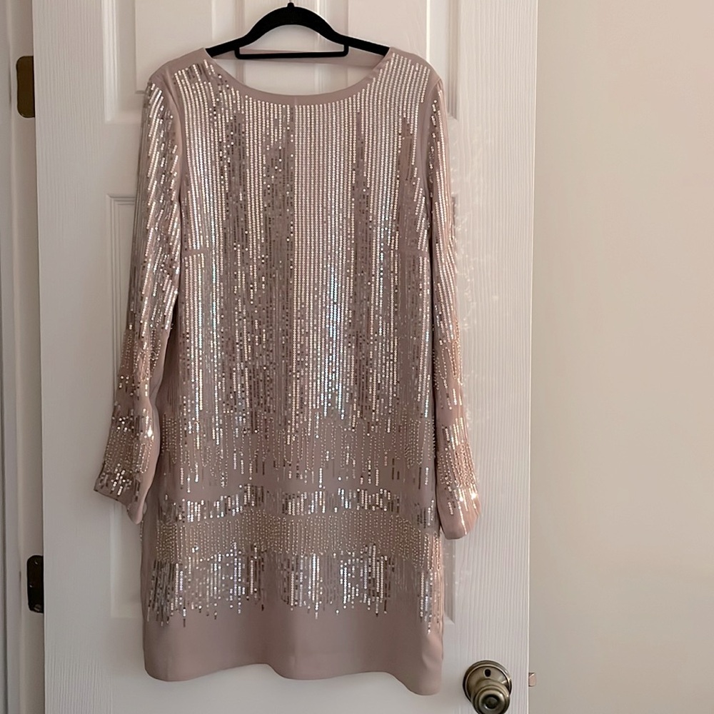 Patrizia Pepe Sequence Dress Beige